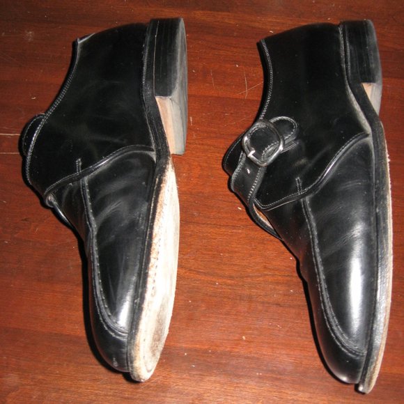 Allen Edmonds CONCORD Sz 7.5 3E Black Monk Strap main image 4